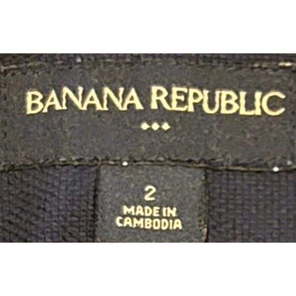 Banana Republic Size 2 Dark Blue Mini Skirt Fornt zip 4 pockets with Belt Loops - Picture 7 of 9